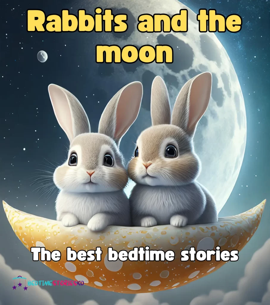 Rabbits and the moon