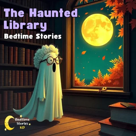 Halloween-bedtime-stories-The-Haunted-Library-short-stories-for-beginners