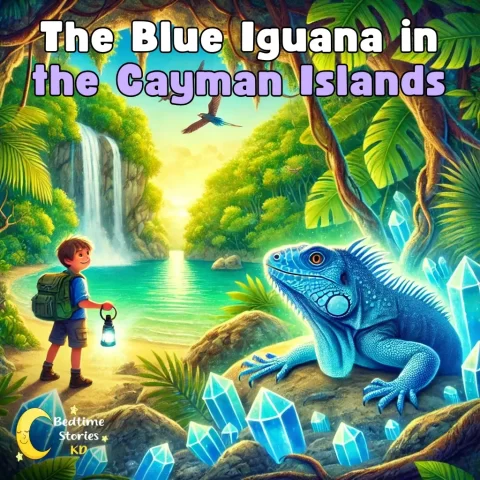 Audio-Bedtime-Stories-The-Blue-Iguana-in-the-Cayman- Islands-short-story-free