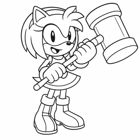 Amy-Rose-coloring-page-for-kids-free