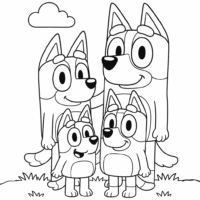 Bluey-Family-coloring-page-for-kids-online