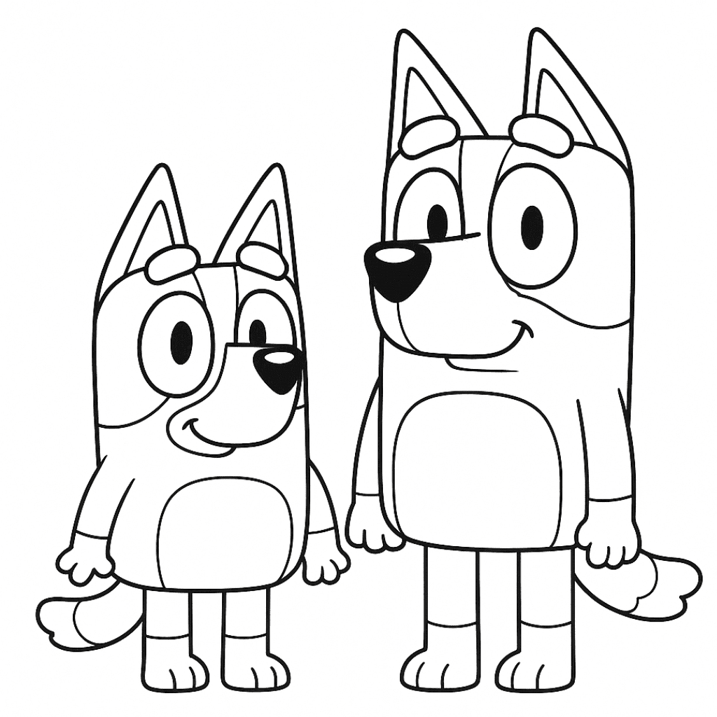 Bluey-and-Bandit-coloring-page-for-kids-free