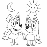 Bluey-and-Mackenzie-Coloring-Page
