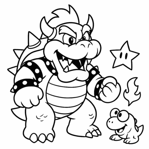 Bowser-coloring-page-for-kids