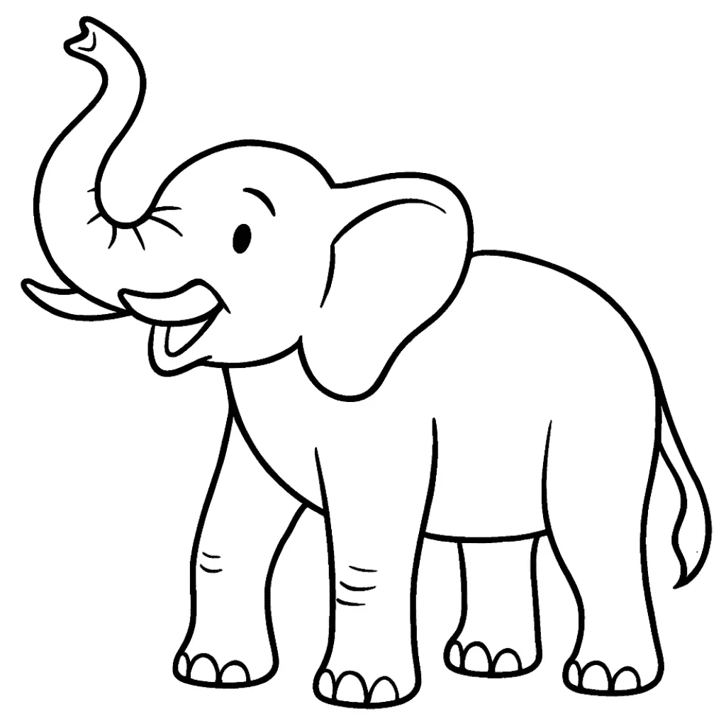 Elephant-Waving-coloring-pages-for-kids