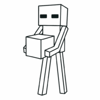 Enderman-With-Block-coloring-page-for-kids