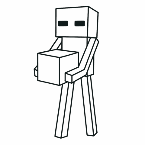 Enderman-With-Block-coloring-page-for-kids