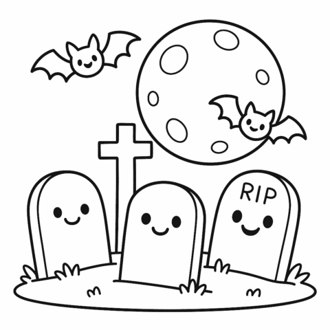 Halloween-Cemetery-coloring-page-free