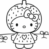 Hello-Kitty-Strawberry-Coloring-Pages-For-Kids