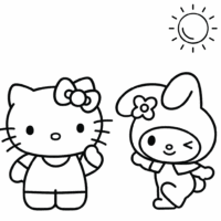 Hello-Kitty-and-My-Melody-Coloring-Pages-For-Kids