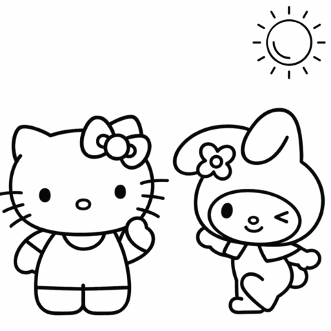 Hello-Kitty-and-My-Melody-Coloring-Pages-For-Kids