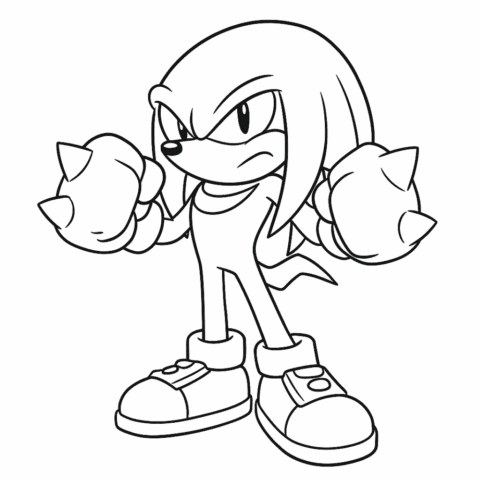 Knuckles-coloring-page-for-kids