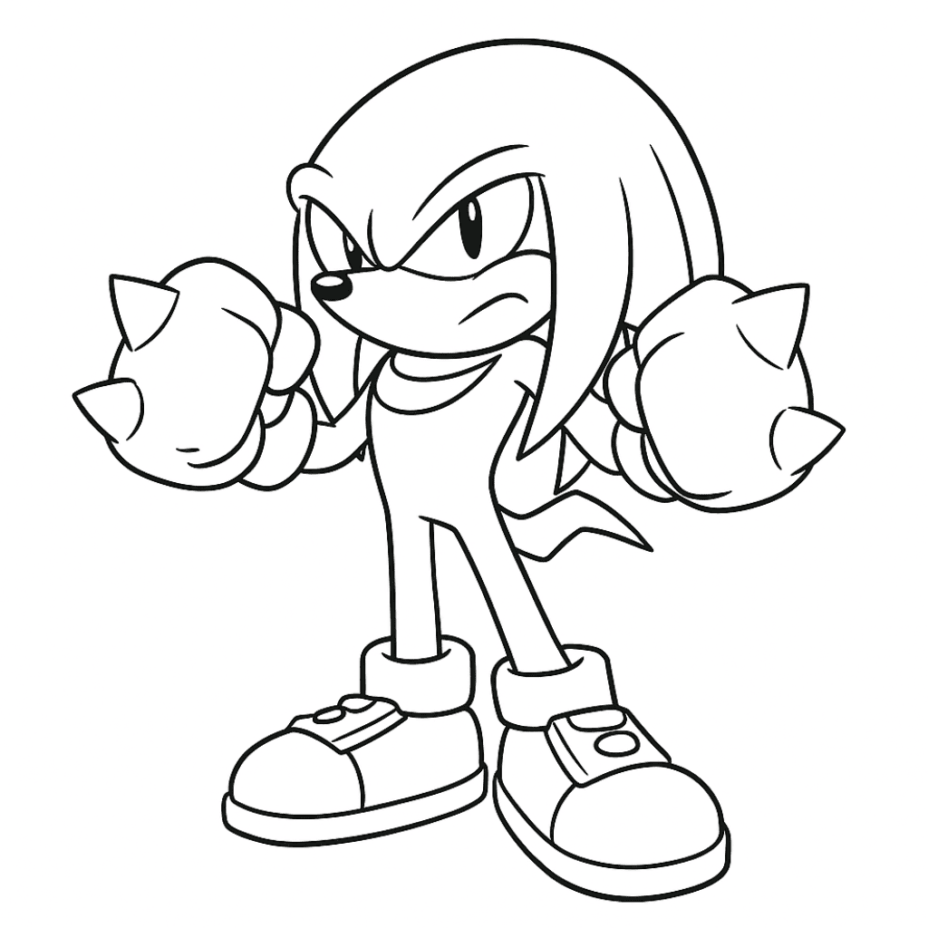 Knuckles-coloring-page-for-kids