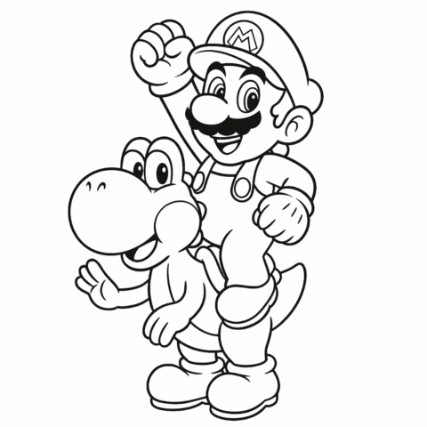 Mario-and-Yoshi-coloring-page-for-kids