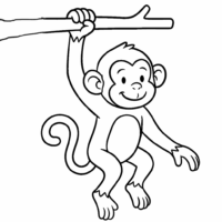 Monkey-Hanging-coloring-pages-for-kids
