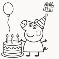 Peppa-Pig-Birthday-coloring-pages-for-kids