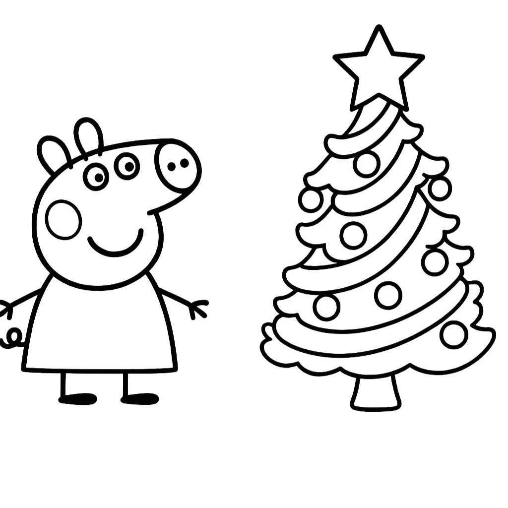 Peppa-Pig-Christmas-Coloring-Pages