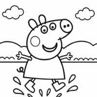 Peppa-Pig-Jumping-Coloring-Pages