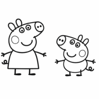 Peppa-Pig-and-George-Coloring-Pages