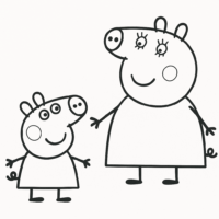 Peppa-Pig-and-Mummy-pig-coloring-page-for-kids