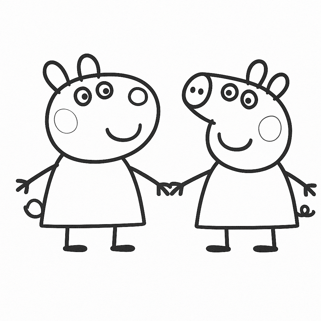Peppa-and-Susie-Coloring-Pages