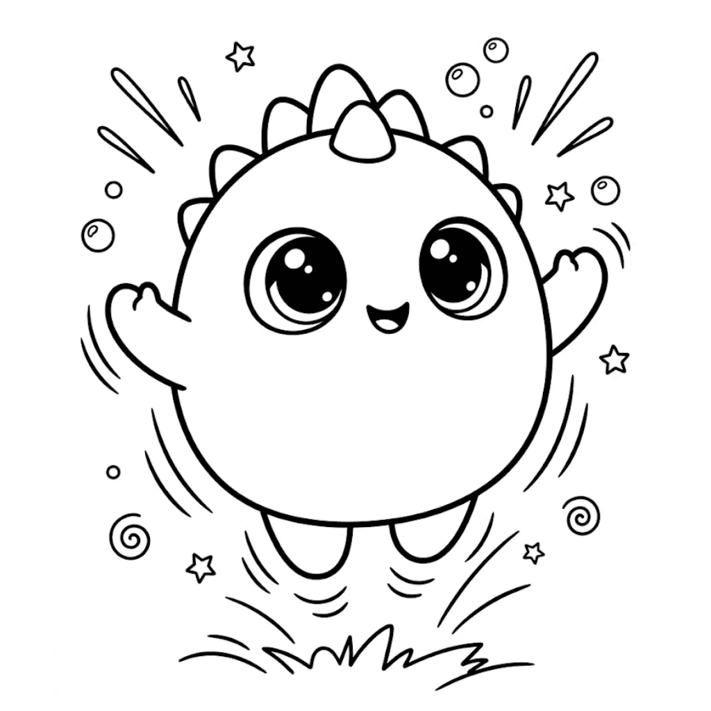 Pip squishy coloring page