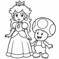 Princess-Peach-and-Toad-coloring-page-for-kids