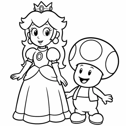 Princess-Peach-and-Toad-coloring-page-for-kids