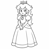 Princess-Peach-coloring-page-for-kids-free