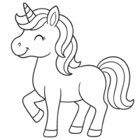 Smiling-unicorn-coloring-page-for-kids