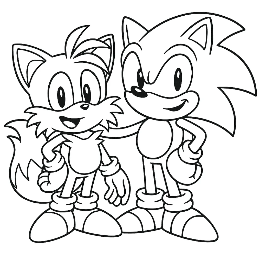 Sonic-and-Tails-coloring-page-for-kids
