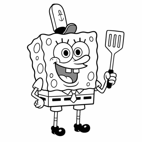 Spongebog-coloring-page-free