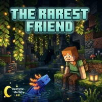 Blue axolotl Minecraft Bedtime Story