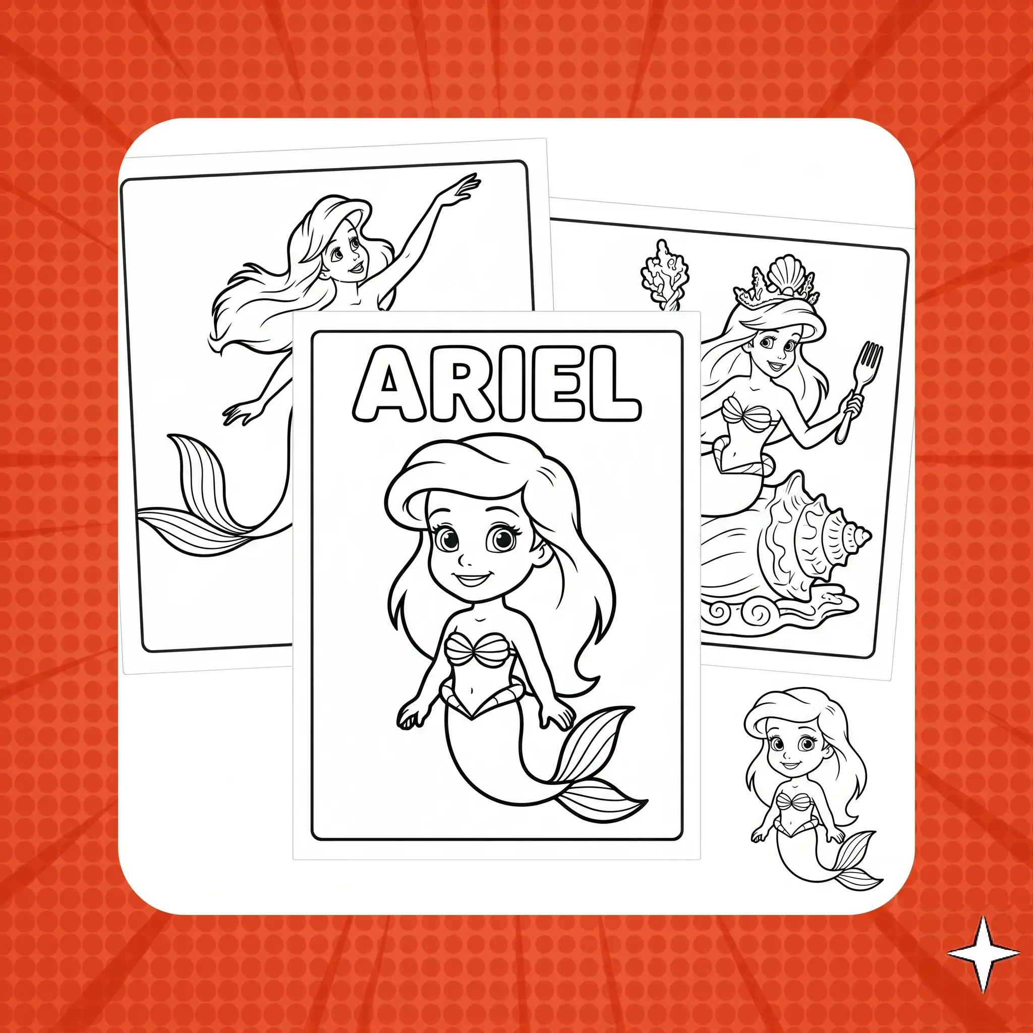 Ariel-Mermaid-coloring-pages-for-kids
