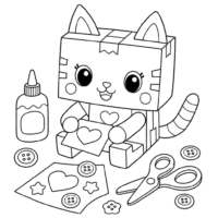 Baby Box Coloring Pages gabby doll house