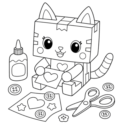 Baby Box Coloring Pages gabby doll house