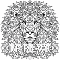 Be Brave Coloring Page