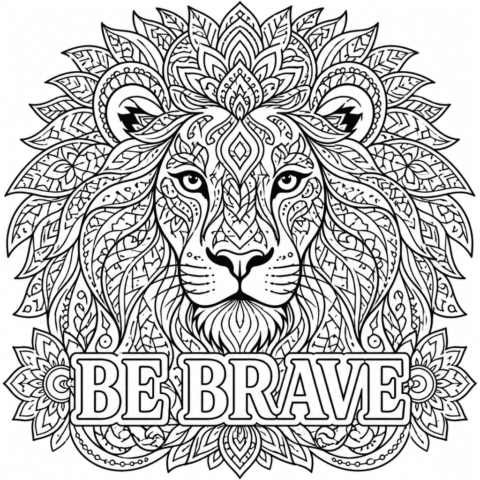 Be Brave Coloring Page
