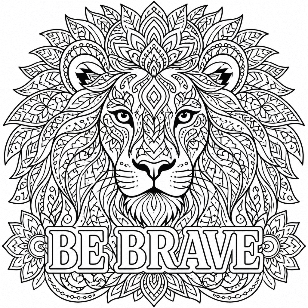 Be Brave Coloring Page
