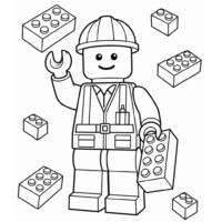 Classic Lego Minifigure Coloring Page