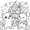 Cute Kawaii Cat and Bunny Coloring Page
