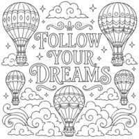 Follow Your Dreams Coloring Page