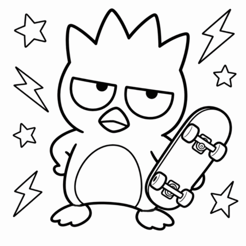 Free Bad Badtz Maru Coloring Page