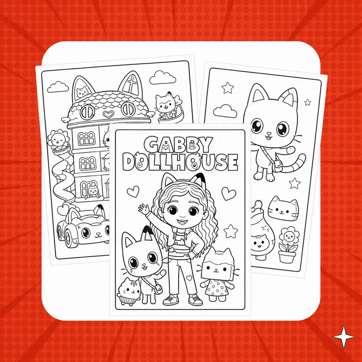 Free Gabby Doll house Coloring Pages