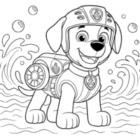 Free Zuma Paw Patrol Coloring Page