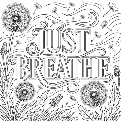 Just Breathe Coloring Page