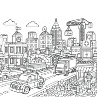 Lego City Coloring Pages