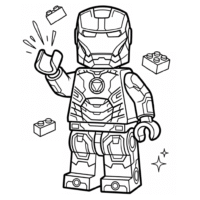Lego Iron Man Coloring Page