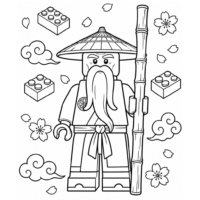 Lego Master Wu Coloring Page