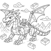 Lego Ninjago Dragon Coloring Page